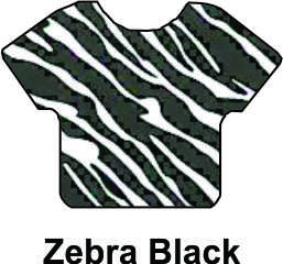 Siser Easy HTV Pattern Zebra Black 12"x12" Sheet - VEP-ZEBRABLACK-SHT